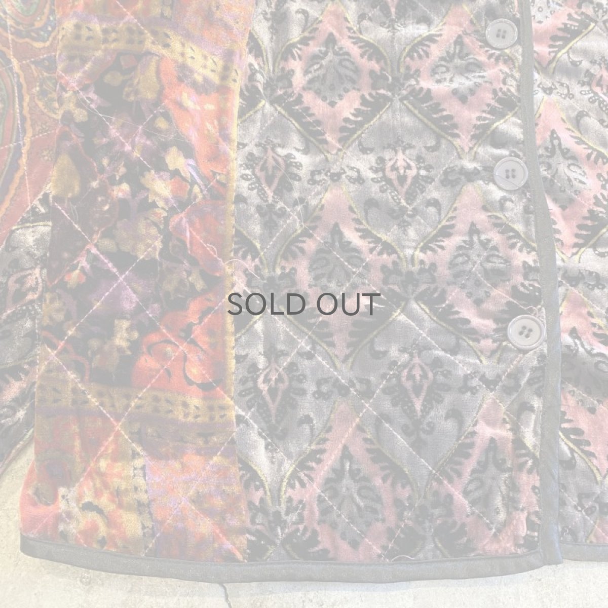 画像6: ALL OVER PATTERN DESIGN VELVET JACKET / Ladies PXL(M) (6)