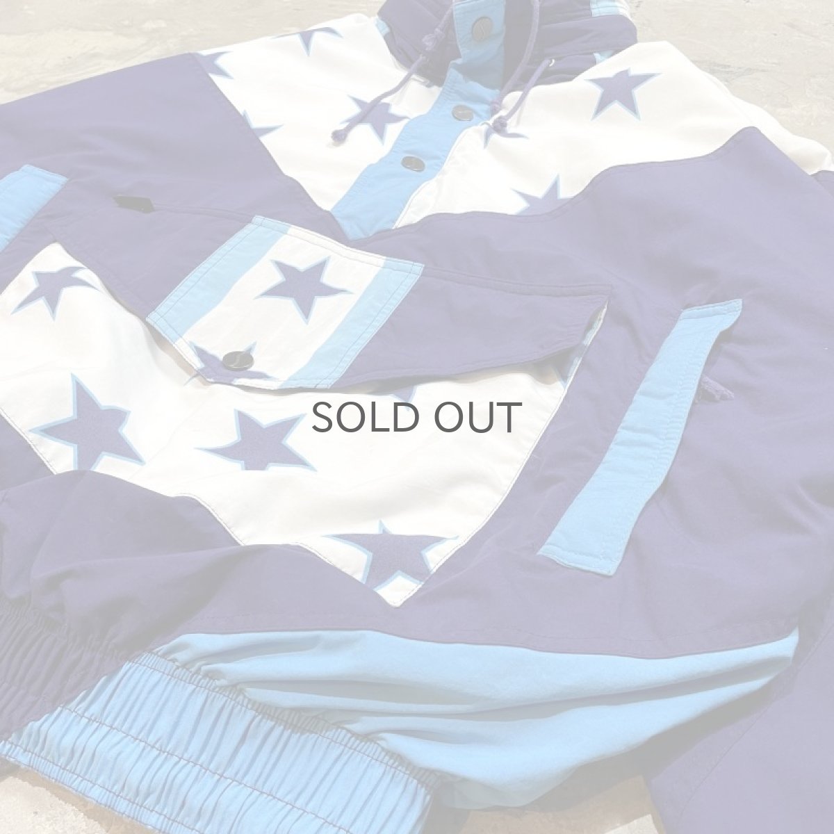 画像6: EURO ALL OVER STAR PATTERN HALF ZIP SKI JACKET / Mens M (6)