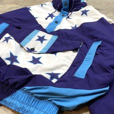 画像6: EURO ALL OVER STAR PATTERN HALF ZIP SKI JACKET / Mens M (6)