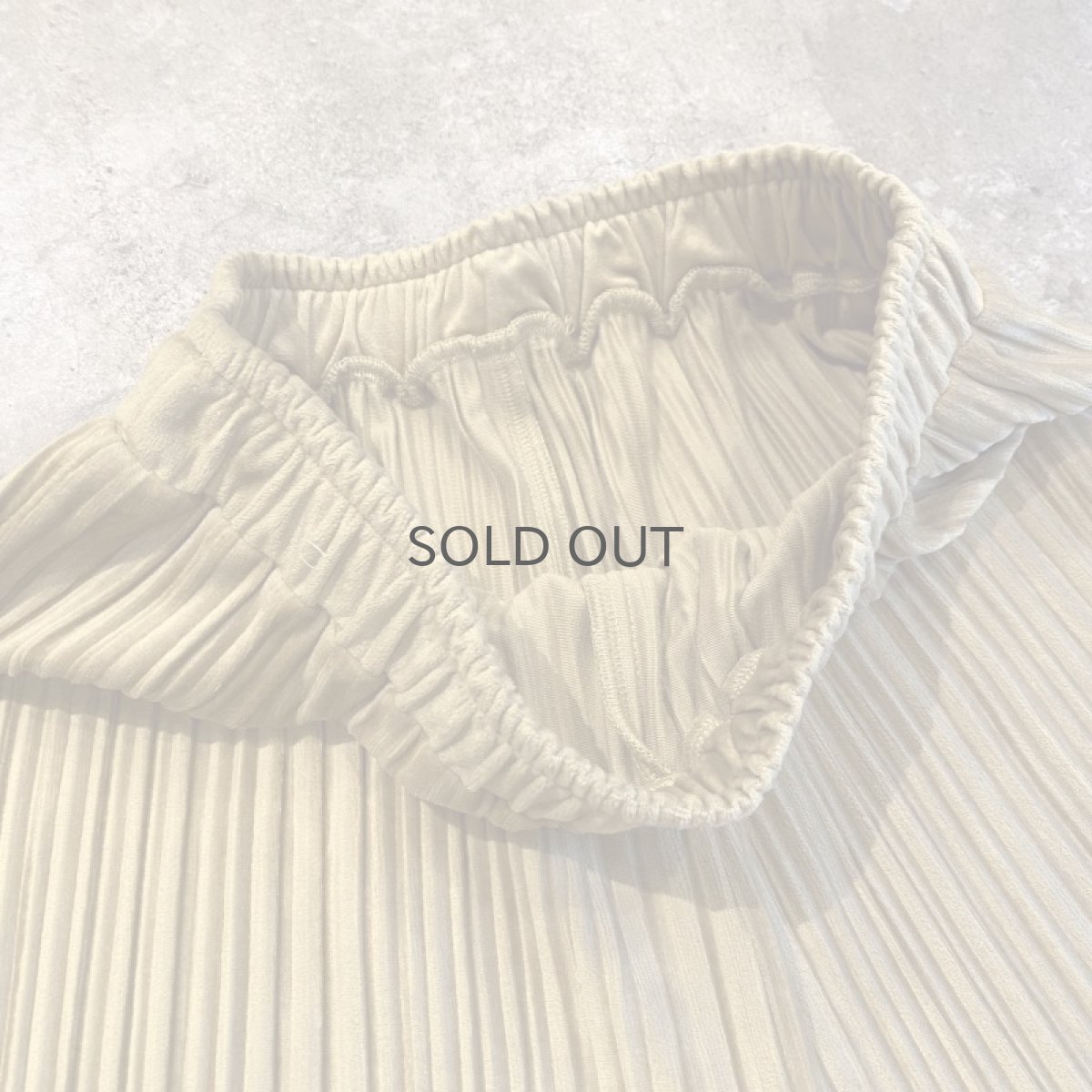 画像8: MUSTARD COLOR VELVET RIB DESIGN WIDE PANTS / W24~W31 (8)