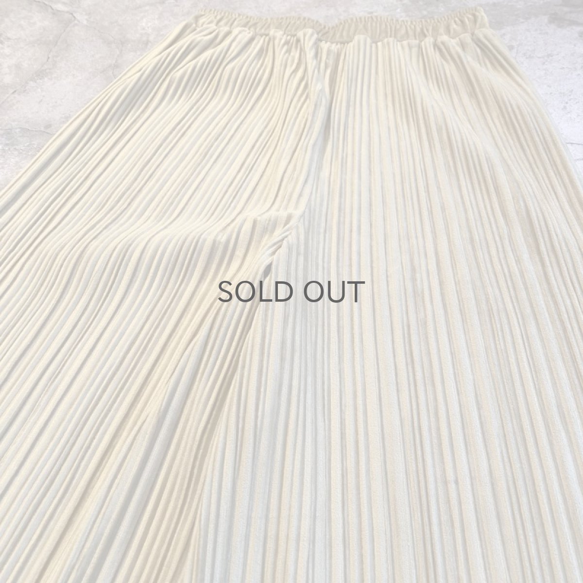 画像9: MUSTARD COLOR VELVET RIB DESIGN WIDE PANTS / W24~W31 (9)