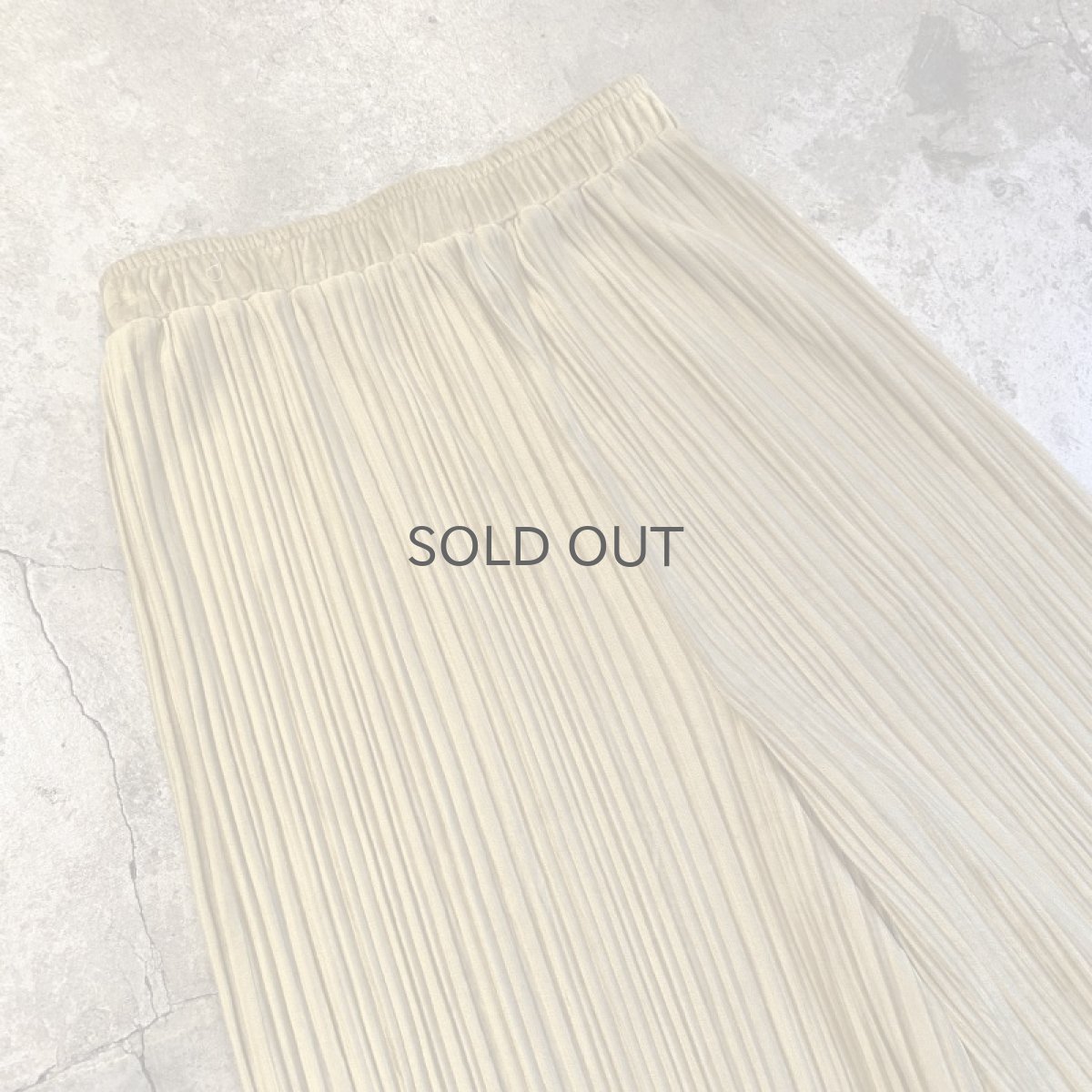 画像3: MUSTARD COLOR VELVET RIB DESIGN WIDE PANTS / W24~W31 (3)