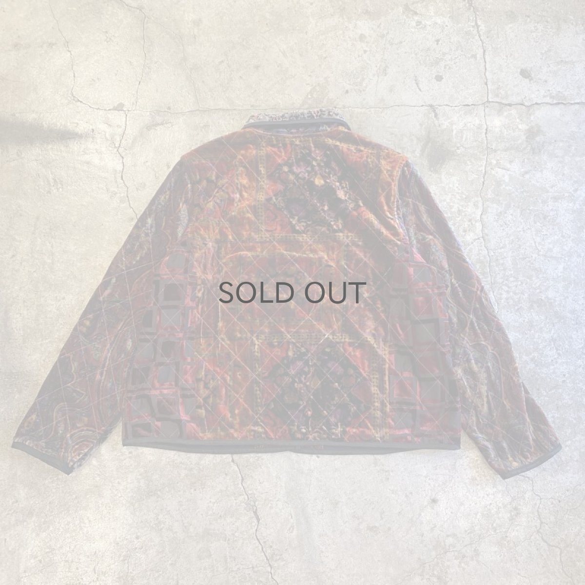 画像2: ALL OVER PATTERN DESIGN VELVET JACKET / Ladies PXL(M) (2)