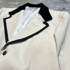 画像4: 70~80's IVORY COLOR 3B TAILORED JACKET / Mens L / MADE IN USA (4)