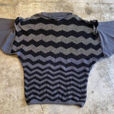 画像6: 【BALLY】GLITTER LAYERED DESIGN DOLMAN SLEEVE KNIT TOPS / Ladies M / MADE IN ITALY (6)