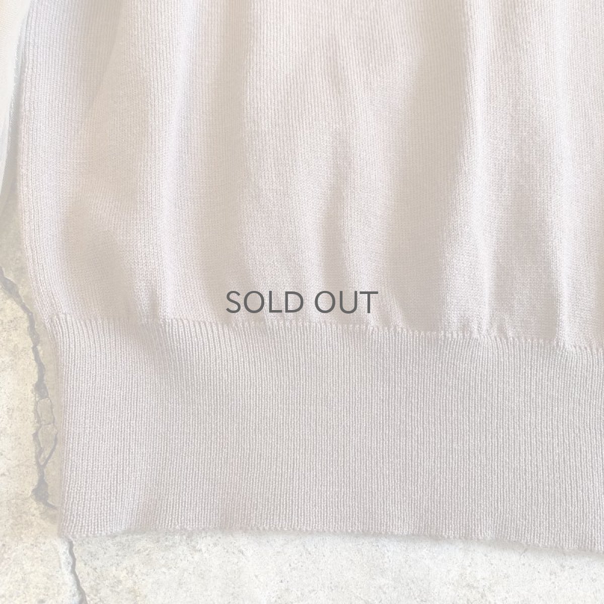 画像7: BEIGE COLOR VOLUME SLEEVE SHEER DESIGN KNIT TOPS / Ladies M (7)