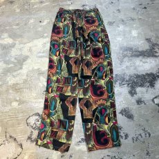 画像2: ALL OVER PATTERN STRAIGHT SILHOUETTE EASY PANTS / W24~W36 (2)