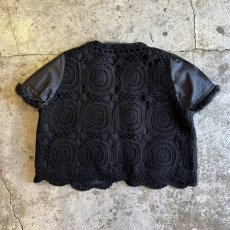 画像2: REAL FUR × CROCHET REVERSIBLE DESIGN S/S BOLERO / Ladies M (2)