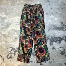 画像1: ALL OVER PATTERN STRAIGHT SILHOUETTE EASY PANTS / W24~W36 (1)