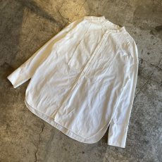 画像4: STAND COLLAR COTTON DESIGN LONG L/S SHIRT / Ladies L (4)