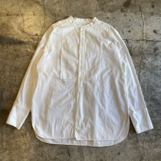 画像1: STAND COLLAR COTTON DESIGN LONG L/S SHIRT / Ladies L (1)