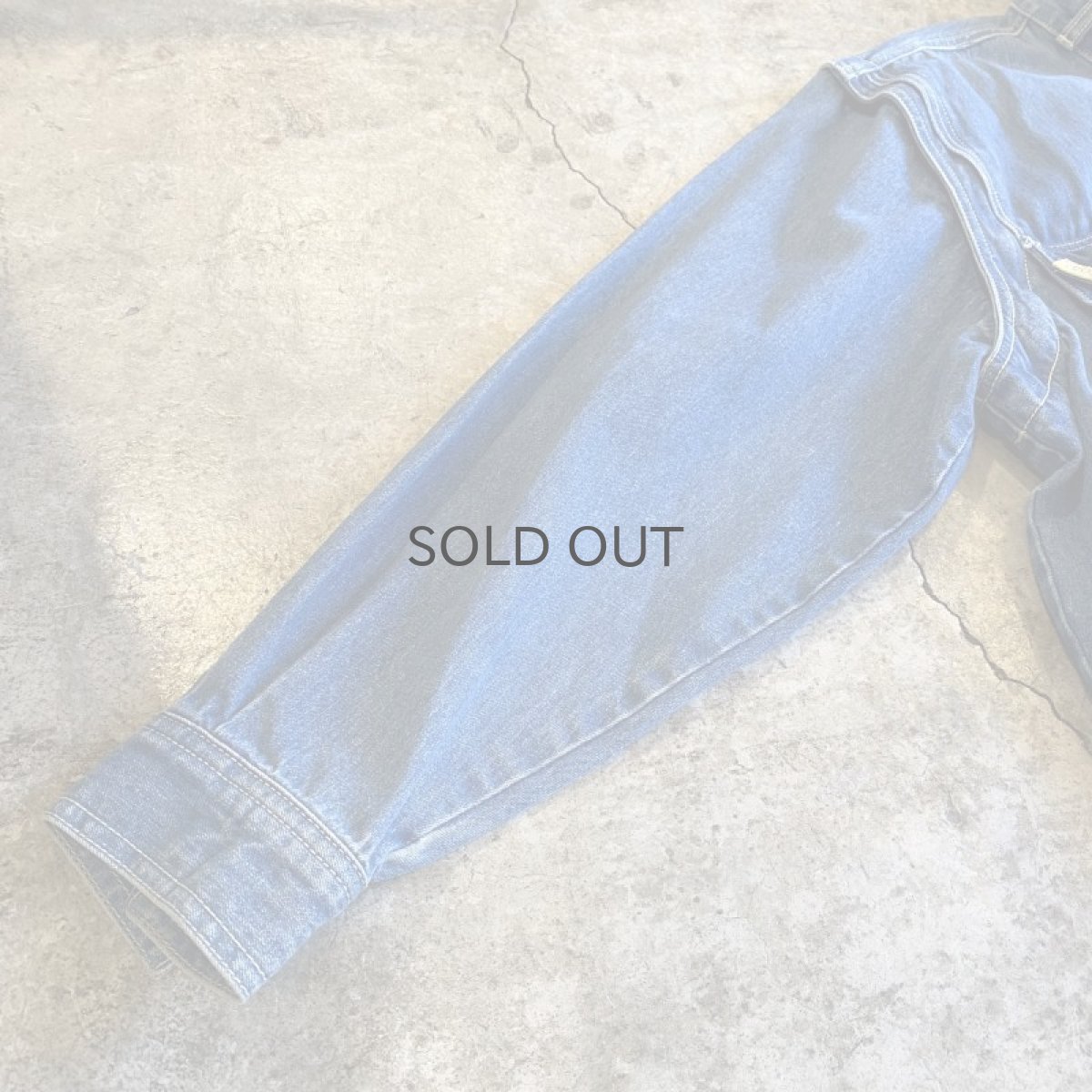 画像9: 90's BLUE DENIM 2WAY SHOULDER ZIP DESIGN JACKET / Ladies M (9)