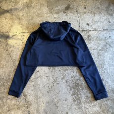 画像2: 【NIKE】NAVY COLOR SHORT DESIGN HOODIE / Ladies M (2)