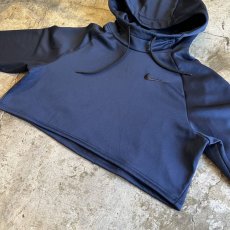 画像4: 【NIKE】NAVY COLOR SHORT DESIGN HOODIE / Ladies M (4)