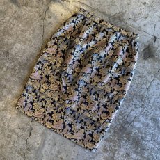 画像3: GLITTER FLORAL PATTERN DESIGN TIGHT SKIRT / W28~W30 (3)