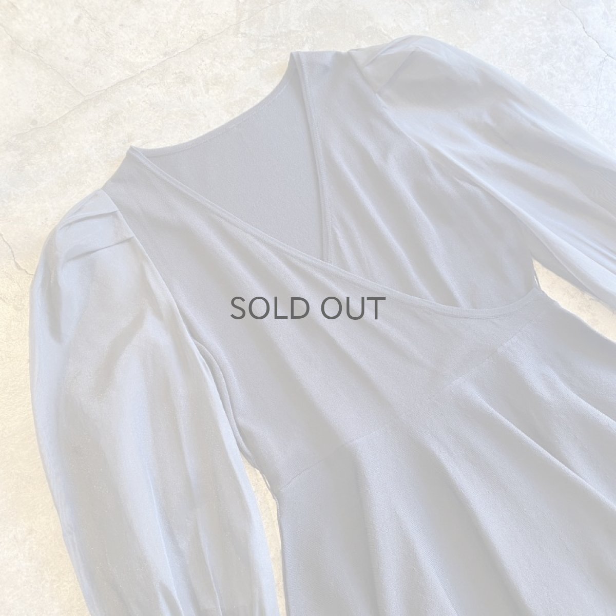 画像3: CROSS DESIGN SHEER SHOULDER PEPLUM TOPS / Ladies M (3)