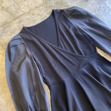 画像3: CROSS DESIGN SHEER SHOULDER PEPLUM TOPS / Ladies M (3)