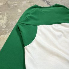 画像9: 90's BICOLOR HALF BUTTON L/S TOPS / Mens M / MADE IN USA (9)