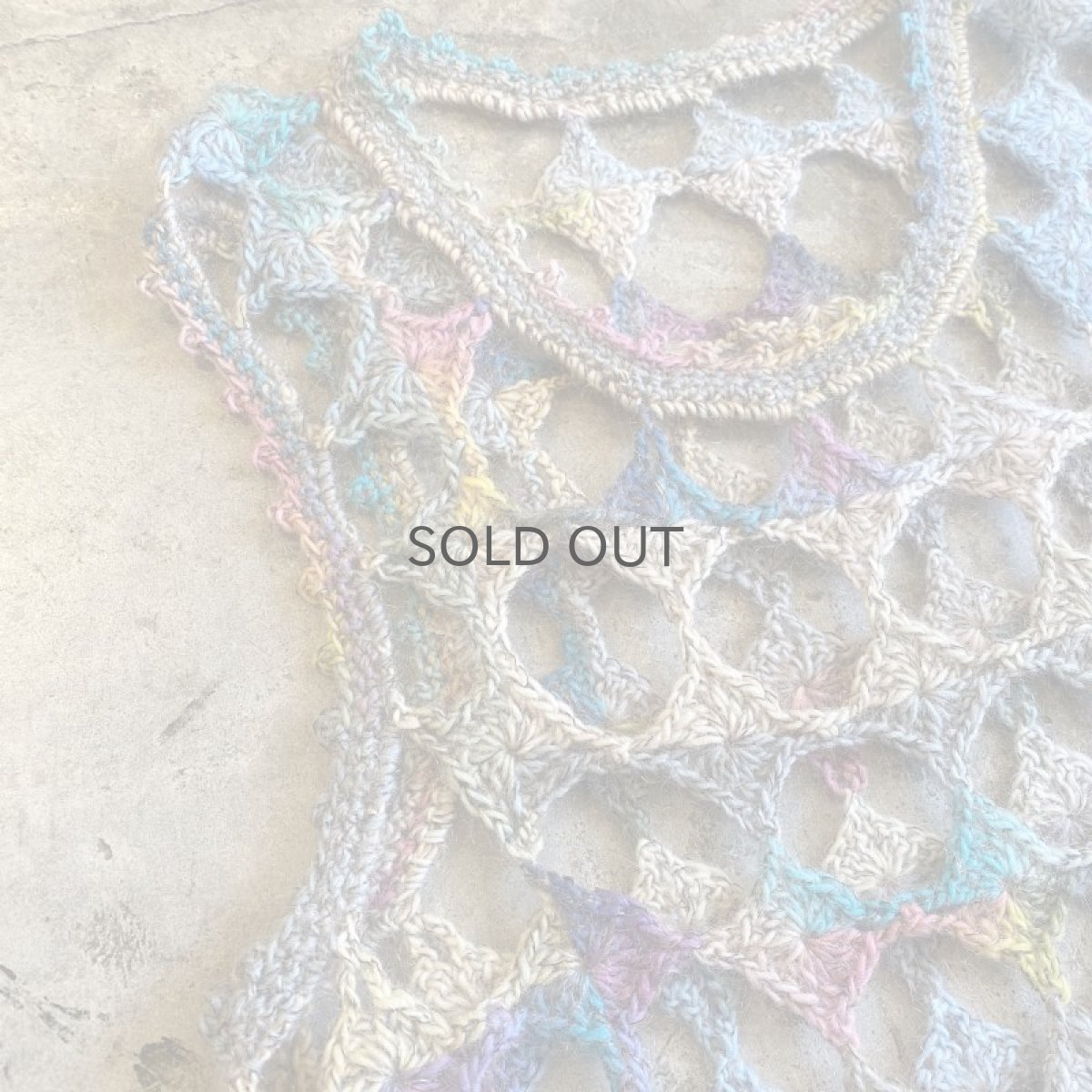 画像6: MIX COLOR CROCHET RING HOLE DESIGN VEST / Ladies M (6)