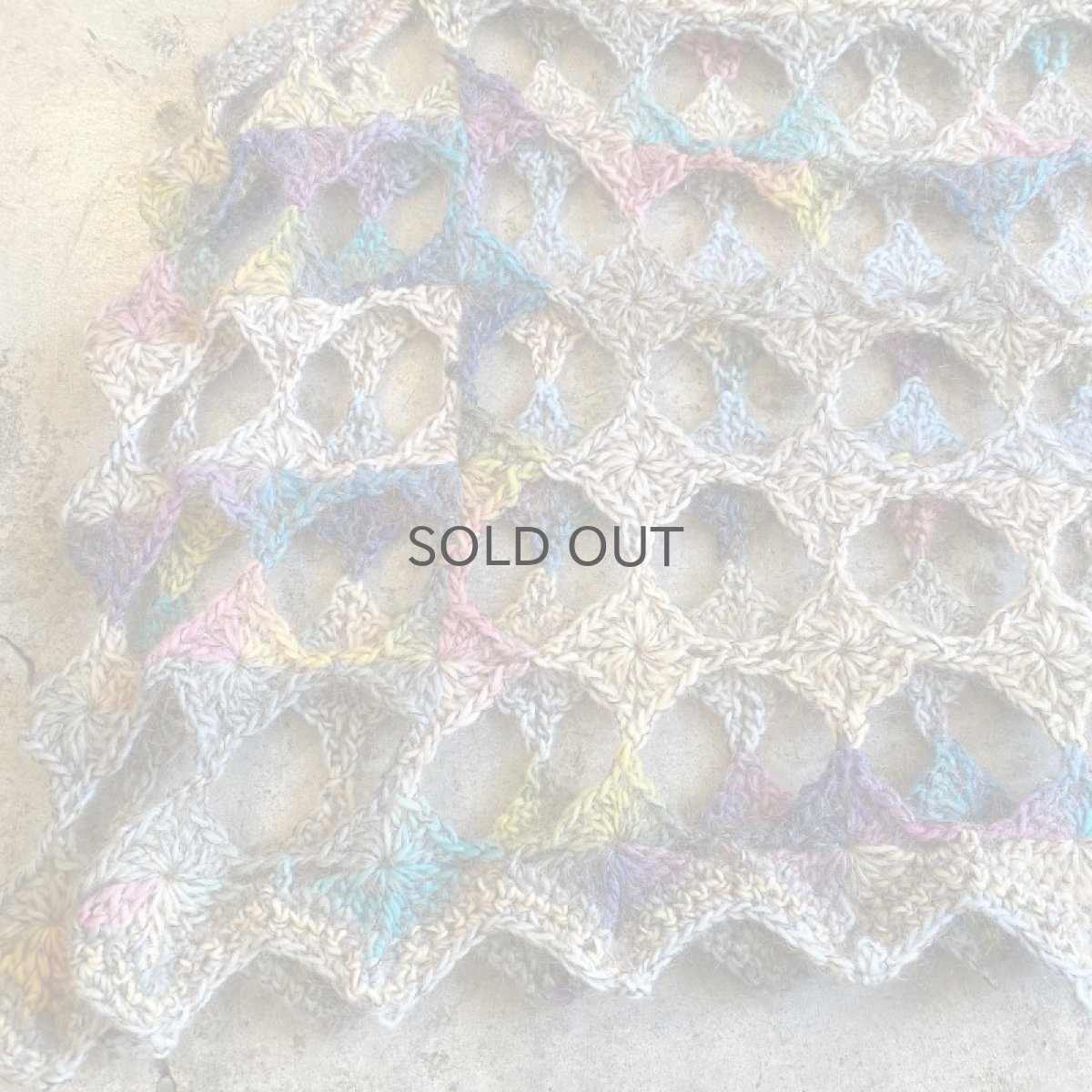 画像10: MIX COLOR CROCHET RING HOLE DESIGN VEST / Ladies M (10)