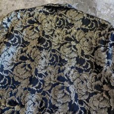 画像10: FLORAL PATTERN GOLD GLITTER DESIGN SHORT JACKET / Ladies S(M) / MADE IN USA (10)