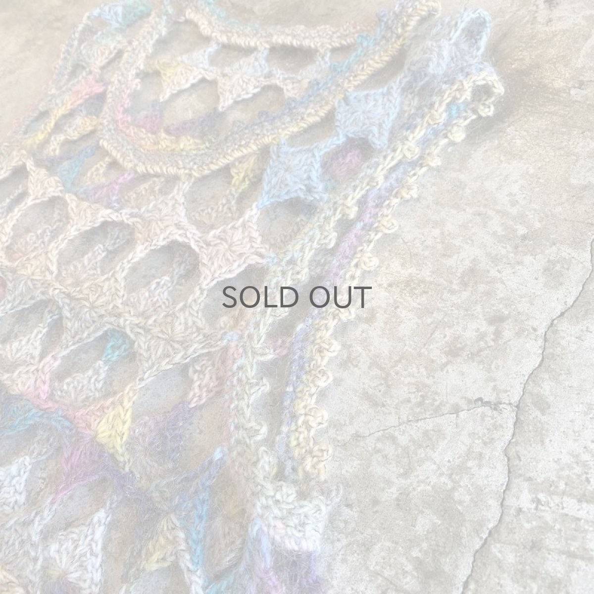 画像7: MIX COLOR CROCHET RING HOLE DESIGN VEST / Ladies M (7)