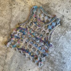 画像4: MIX COLOR CROCHET RING HOLE DESIGN VEST / Ladies M (4)
