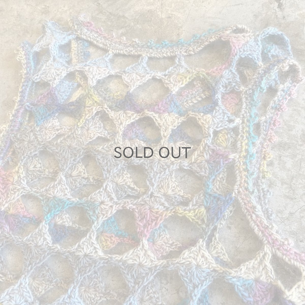 画像9: MIX COLOR CROCHET RING HOLE DESIGN VEST / Ladies M (9)
