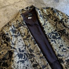 画像3: FLORAL PATTERN GOLD GLITTER DESIGN SHORT JACKET / Ladies S(M) / MADE IN USA (3)