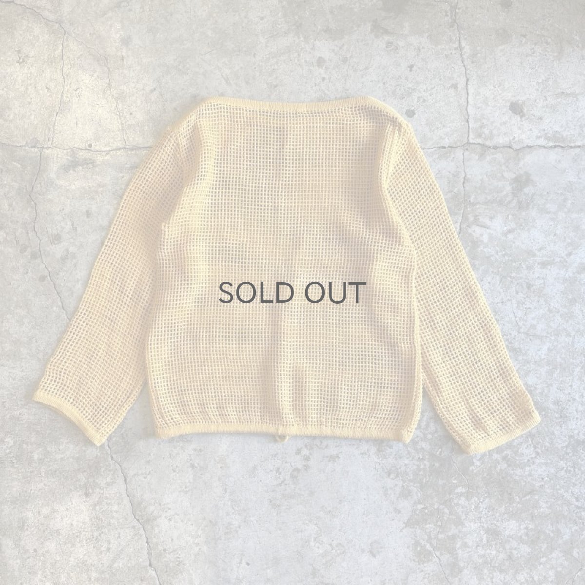 画像2: COLOR MESH POINT RIBBON DESIGN L/S TOPS / Ladies M (2)