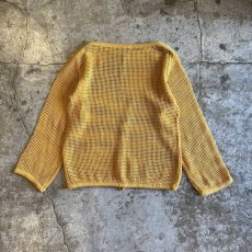 画像2: COLOR MESH POINT RIBBON DESIGN L/S TOPS / Ladies M (2)