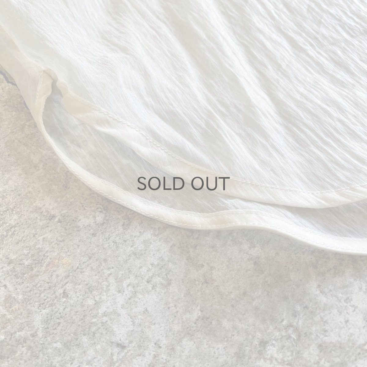 画像3: BEIGE COLOR LONG DESIGN SHEER L/S SHIRT / Ladies L (3)