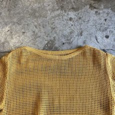 画像9: COLOR MESH POINT RIBBON DESIGN L/S TOPS / Ladies M (9)