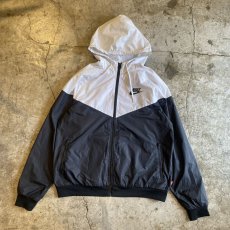 画像1: 【NIKE】MONOCHROME COLOR DESIGN HOODIE ZIP UP JACKET / Ladies L (1)