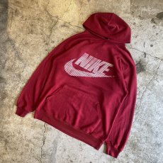 画像4: 【NIKE】OLD RED COLOR FRONT PRINTED DESIGN SWEAT HOODIE / Ladies L / MADE IN USA (4)