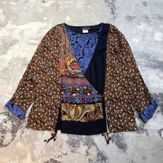 画像1: 80~90's PATTERN SWITCHED CACHECOEUR L/S TOPS / Mens S / MADE IN USA (1)