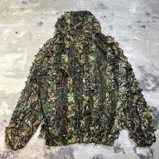 画像2: 3D CAMOUFRAGE PATTERN ZIP UP GHILLIE HOODIE JACKET / Mens L (2)