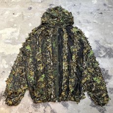 画像1: 3D CAMOUFRAGE PATTERN ZIP UP GHILLIE HOODIE JACKET / Mens L (1)