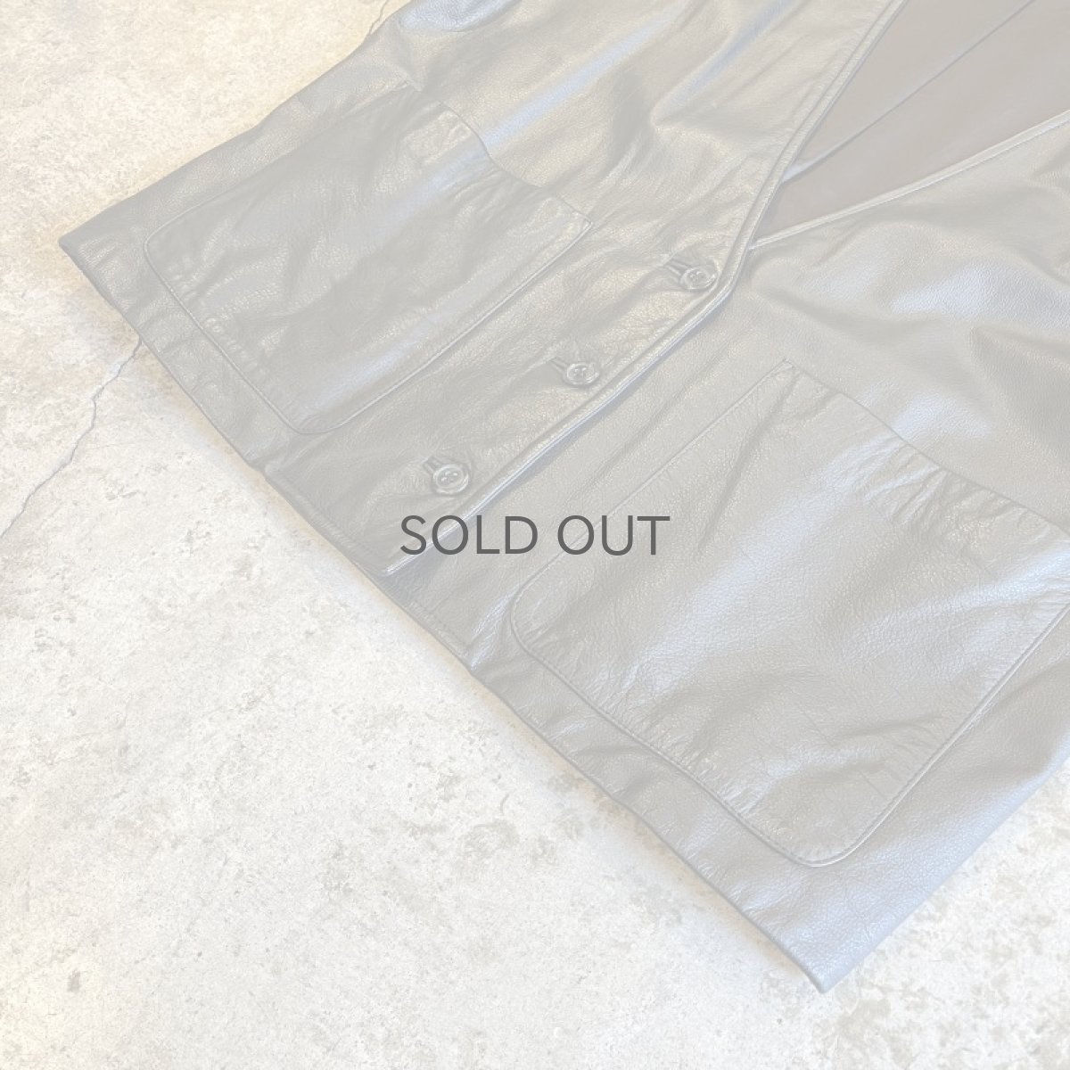 画像4: REAL LEATHER V NECK DESIGN TAILORED JACKET / Ladies M (4)