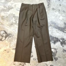 画像1: 【BURBERRY】2TUCK BROWN COLOR SLACKS / W32 (1)