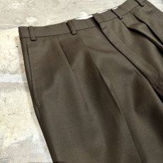 画像3: 【BURBERRY】2TUCK BROWN COLOR SLACKS / W32 (3)