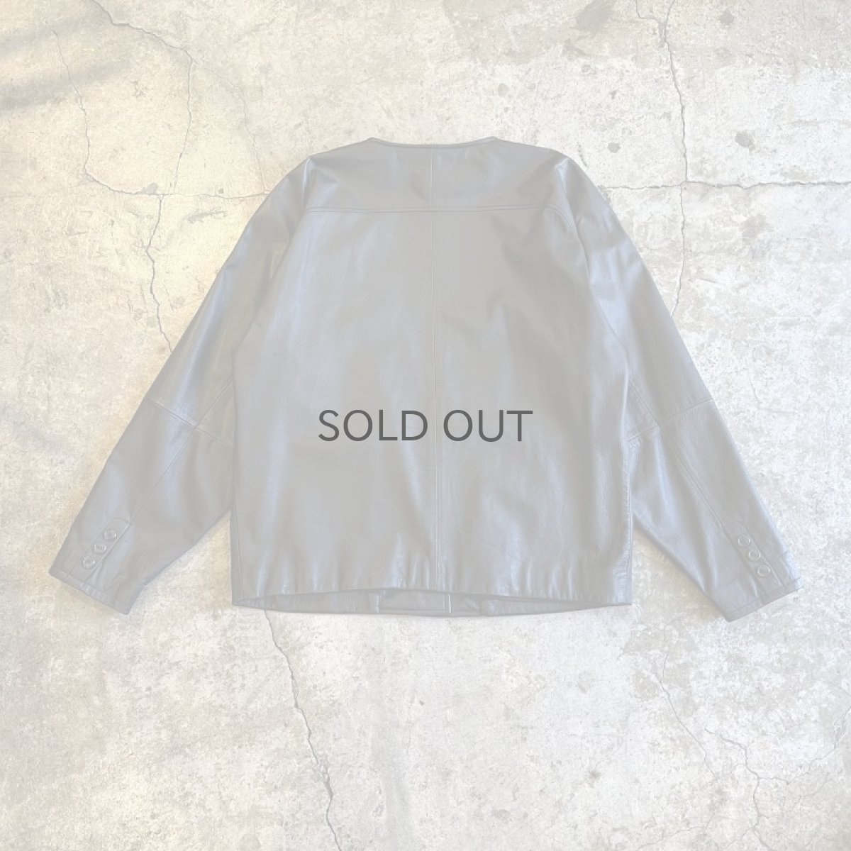 画像2: REAL LEATHER V NECK DESIGN TAILORED JACKET / Ladies M (2)