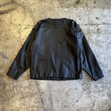 画像2: REAL LEATHER V NECK DESIGN TAILORED JACKET / Ladies M (2)