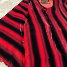 画像5: 80's BICOLOR STRIPE PATTERN VELVET JACKET / Mens L (5)