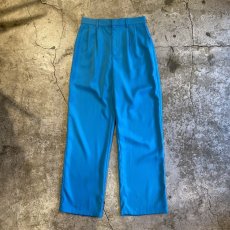 画像1: 2TUCK BLUE COLOR STRAIGHT PANTS / W26〜W30 (1)