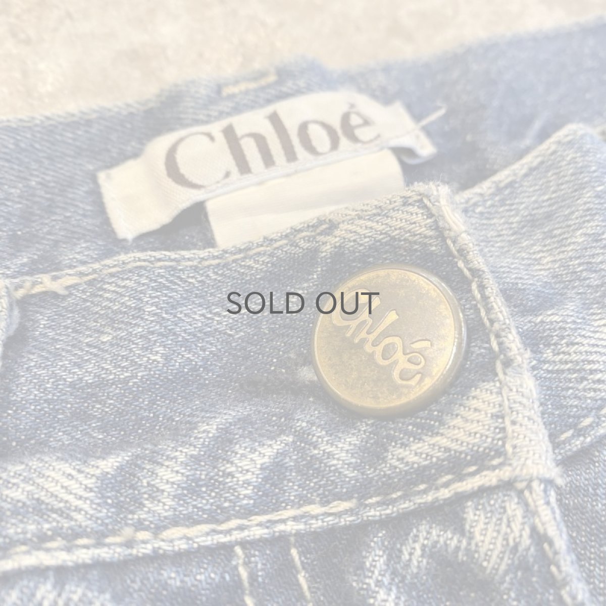 画像10: 【Chloe】CUT OFF DESIGN FLARE DENIM PANTS / W30 (10)