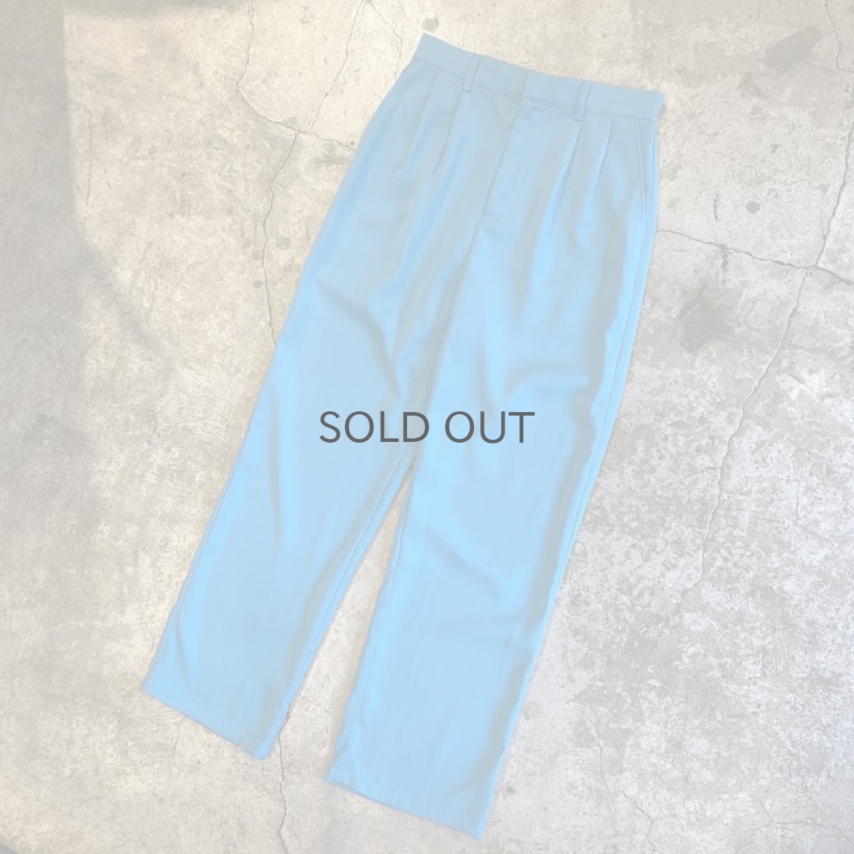 画像4: 2TUCK BLUE COLOR STRAIGHT PANTS / W26〜W30 (4)