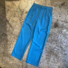 画像4: 2TUCK BLUE COLOR STRAIGHT PANTS / W26〜W30 (4)