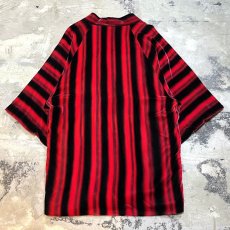 画像2: 80's BICOLOR STRIPE PATTERN VELVET JACKET / Mens L (2)