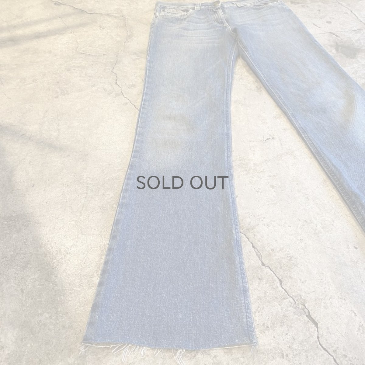 画像5: 【Chloe】CUT OFF DESIGN FLARE DENIM PANTS / W30 (5)
